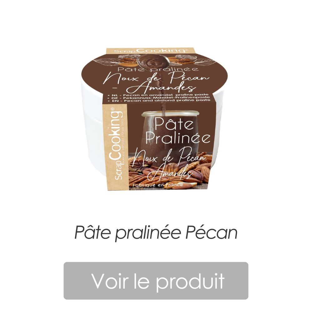 Recette bûche ourson guimauve pate pralinee pécan - ScrapCooking